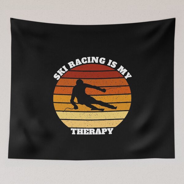Item preview, Retro Vintage Ski Racing Skiing Is My Therapy designed and sold by Salvadax.