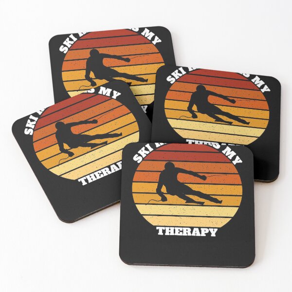 Item preview, Retro Vintage Ski Racing Skiing Is My Therapy designed and sold by Salvadax.