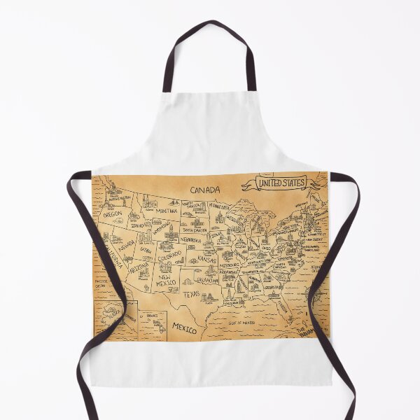 Item preview, USA Vintage Brown Map designed and sold by Sheridan T.