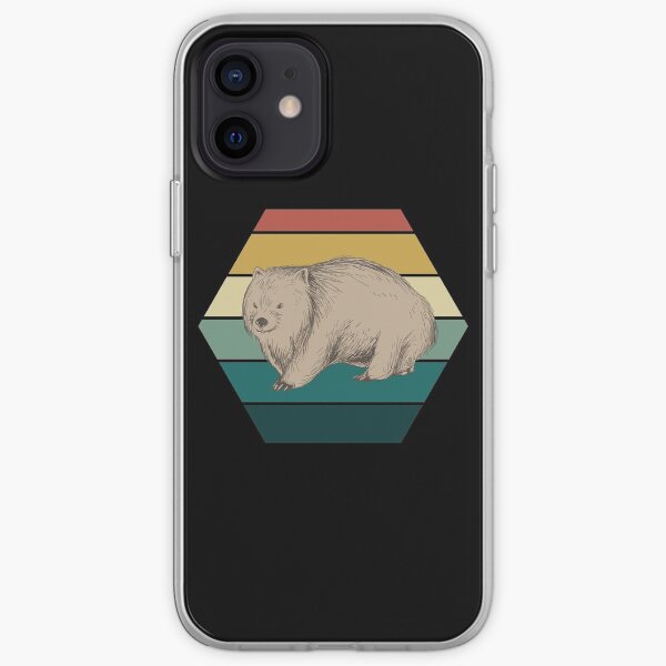 Retro wombat iPhone Soft Case