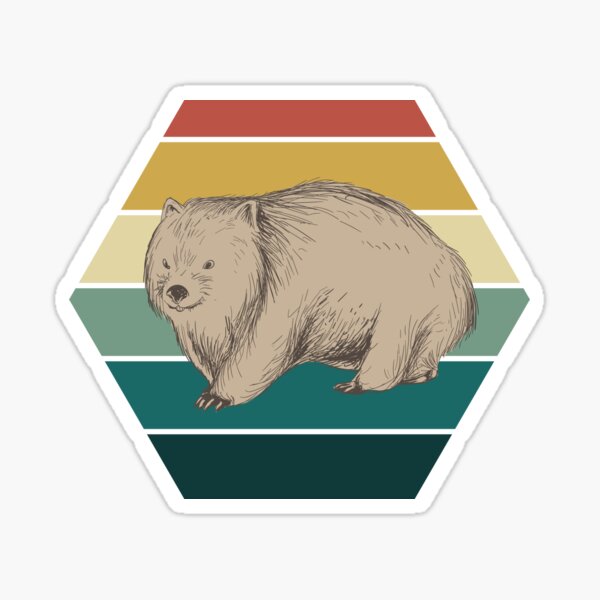 Retro wombat Sticker