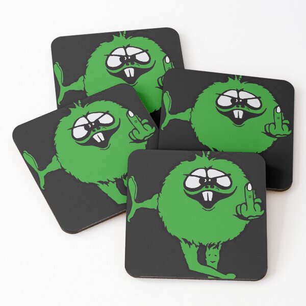 Item preview, Green Guy flips bird - 70s retro Classic designed and sold by terinaronny.