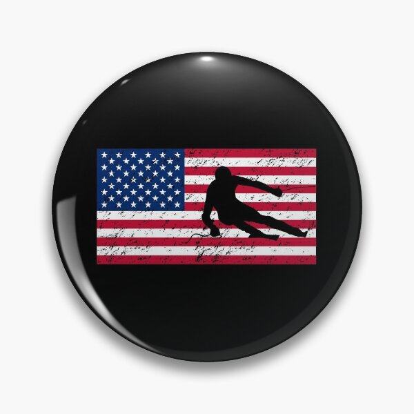 Item preview, America American Skier Skis Skiing Ski Racer designed and sold by Salvadax.