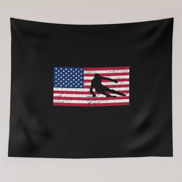 Item preview, America American Skier Skis Skiing Ski Racer designed and sold by Salvadax.