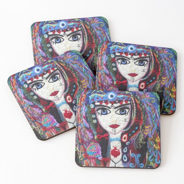 Item preview, Turkish girl felt Painting designed and sold by Turkishfeltart.