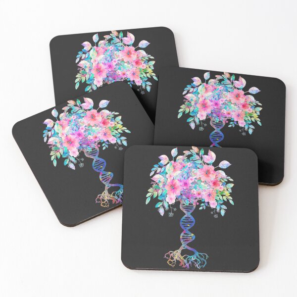 Item preview, Watercolor Floral DNA Tree Life Genetics Biologist Science designed and sold by Faulkshop2.