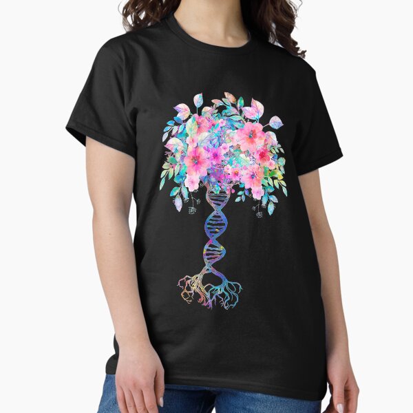 Item preview, Watercolor Floral DNA Tree Life Genetics Biologist Science designed and sold by Faulkshop2.