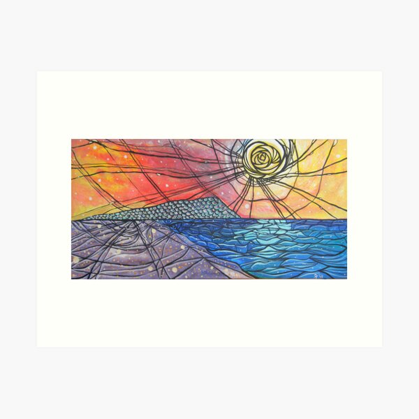 Seaside Abstract Painting Art Print