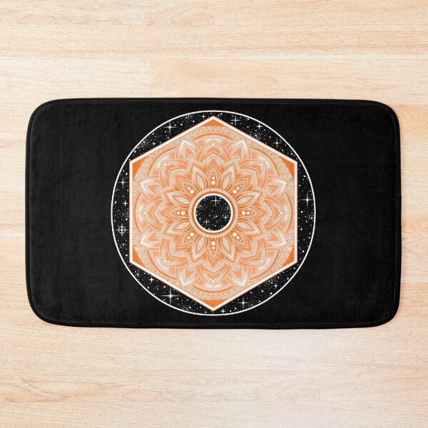 Item preview, Hexagon Orange Mandala Art designed and sold by LorenaElenaArt.