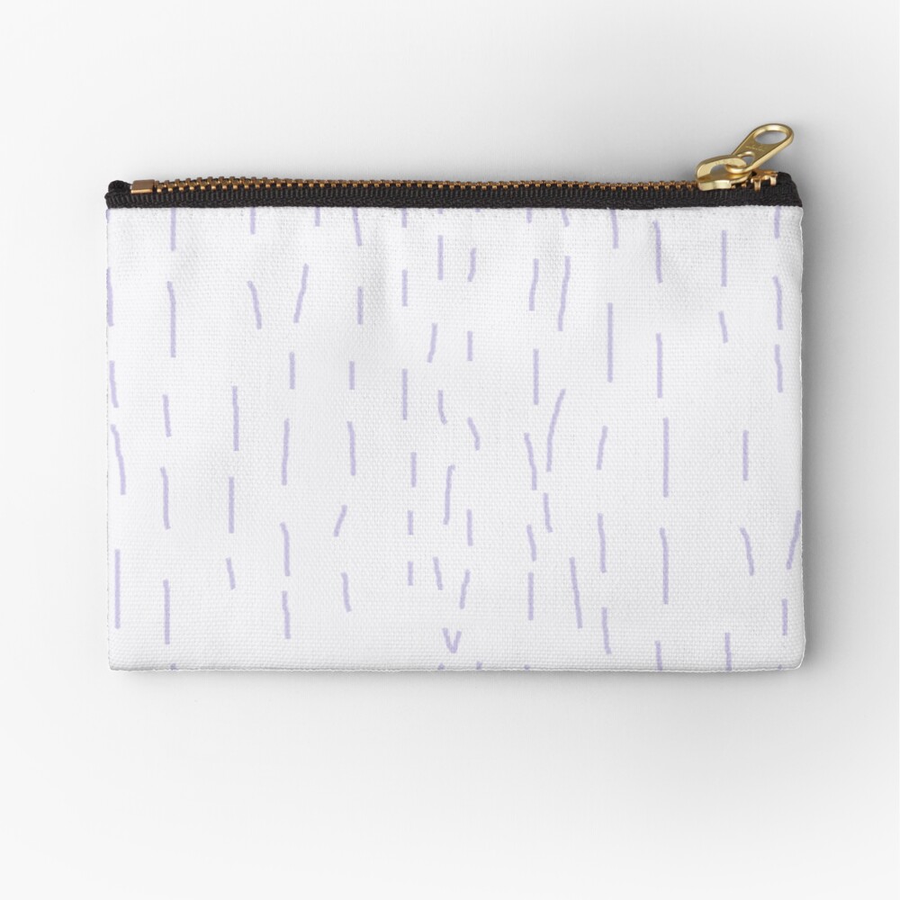 "Abstract Lavender Grass After Rain" Zipper Pouch