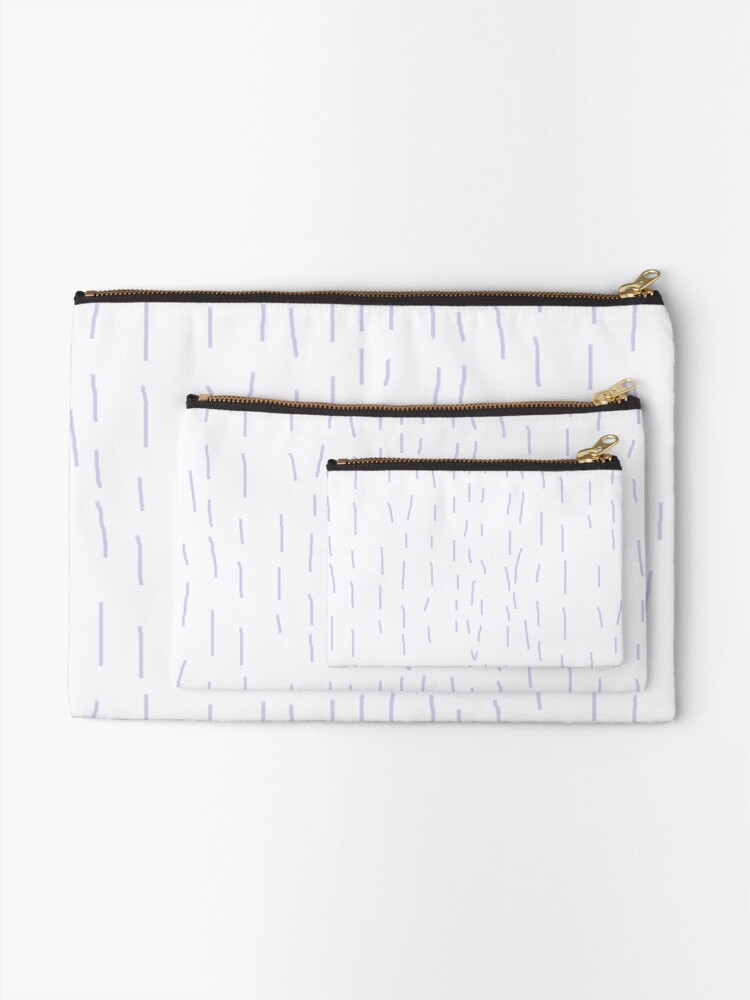 Alternate view of "Abstract Lavender Grass After Rain" Zipper Pouch
