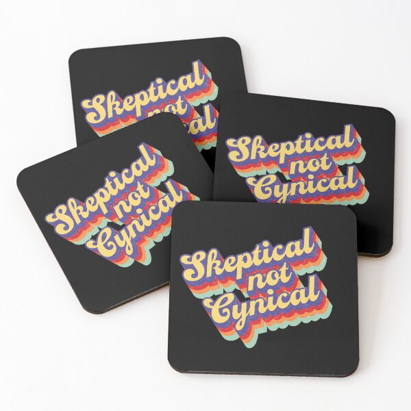 Item preview, Skeptical not Cynical Old School - Black designed and sold by PotentQuotable.