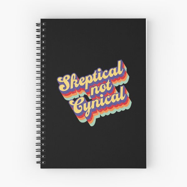 Item preview, Skeptical not Cynical Old School - Black designed and sold by PotentQuotable.
