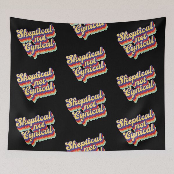 Item preview, Skeptical not Cynical Old School - Black designed and sold by PotentQuotable.