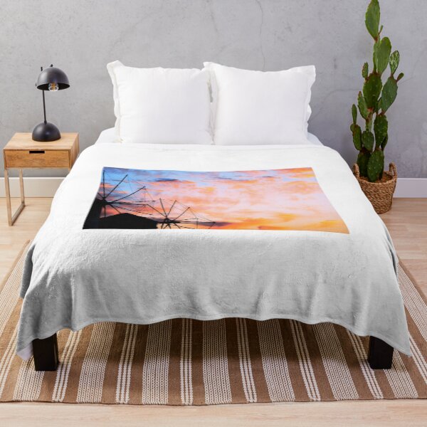 Item preview, Mykonos windmills in the sunset designed and sold by BlueEdgeDesigns.