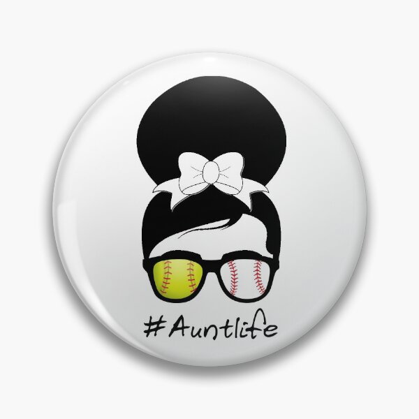 Item preview, Aunt Life Baseball Softball Messy Bun Auntie Mother's Day designed and sold by issambak.