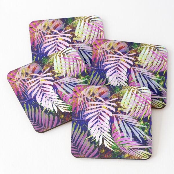 Item preview, Tropical Leaves Feathers Neon Print Trend 2021 Endless Pattern  designed and sold by Maria Mihailova.