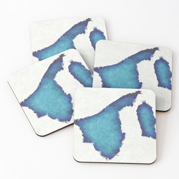 Item preview, Brunei map with drawn lines and blue watercolor illustration designed and sold by Ingo Menhard.