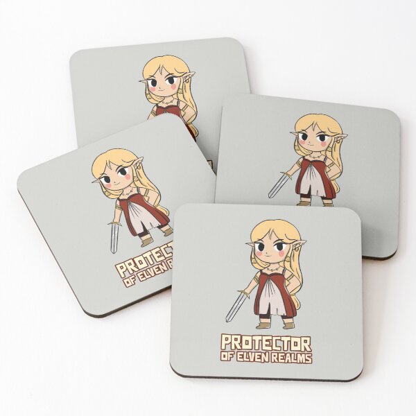 Item preview, Chibi Protector of Elven Realms Elf Warrior Princess RPG designed and sold by WPahat.