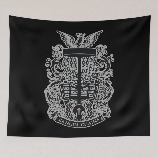 Item preview, Disc Golf Frolf Bangin' Chains Basket Vintage Coat Of Arms designed and sold by GrandeDuc.