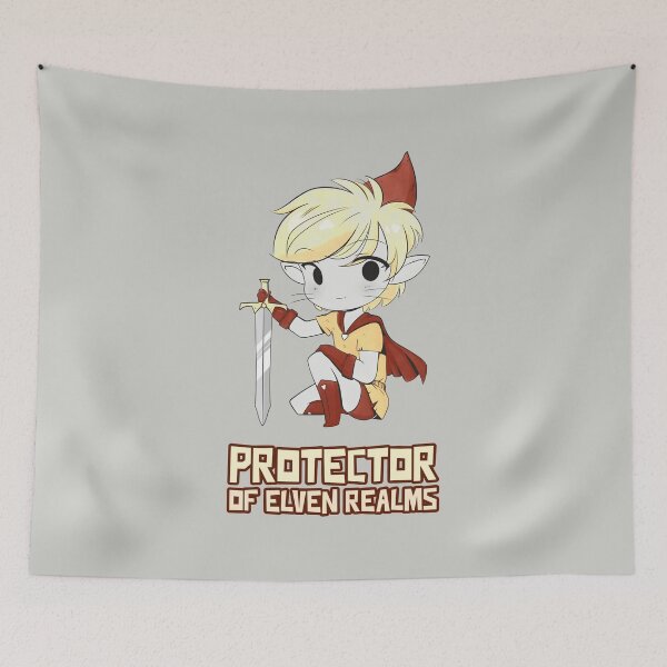 Item preview, Chibi Protector of Elven Realms Elf Fighter Champion RPG designed and sold by WPahat.
