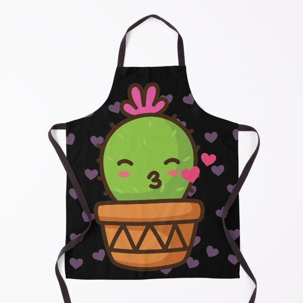 Item preview, kissing cute cactus black and pink hearts background designed and sold by SnowCristal2021.