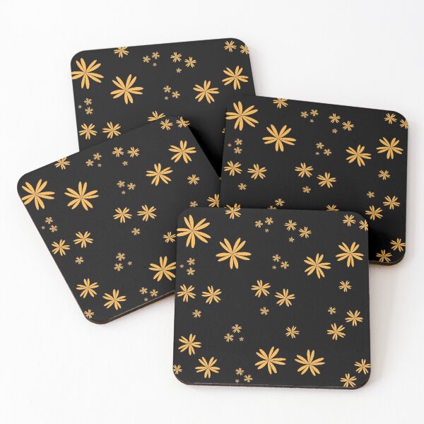 Item preview, Yellow Flowers Over Black designed and sold by Oh-Marsha.