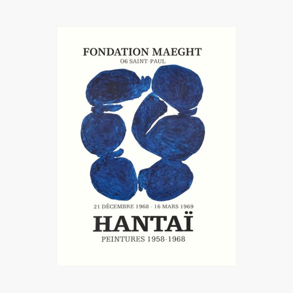 Hantai blue retro 1958 Art Print