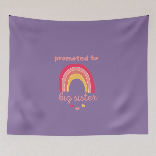 Item preview, Promoted to big sister - Cute pink rainbow big sister design designed and sold by Theleochick.