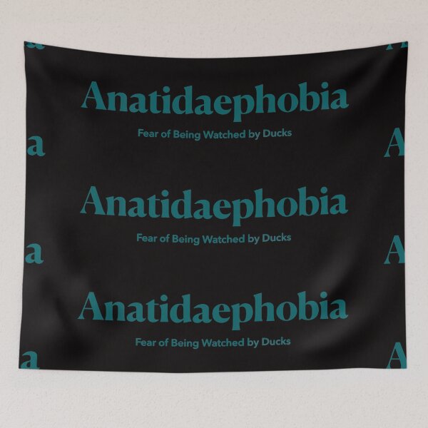 Item preview, Anatidaephobia - The Fear of Being Watched by Ducks - Teal Colored Design designed and sold by nabeArtist.