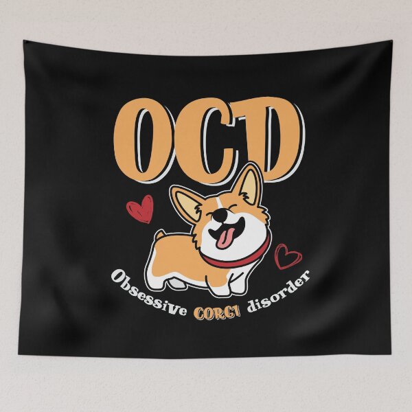 Item preview, Obsessive Corgi Disorder Dog Pun designed and sold by Hananiah Merch.