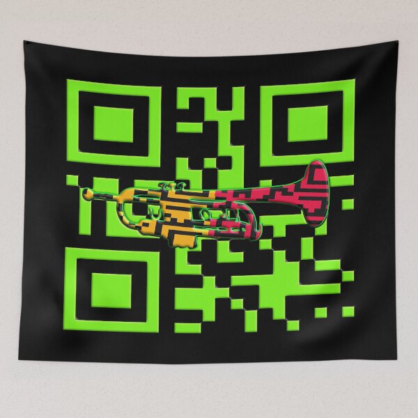 Aperçu de l'œuvre TA TROMPETTE POUR TOUJOURS - SCANNE-MOI - GÉNÉRATEUR DE CODES QR créée et vendue par Ralek.