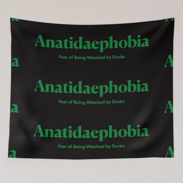 Item preview, Anatidaephobia - The Fear of Being Watched by Ducks - Green Design designed and sold by nabeArtist.