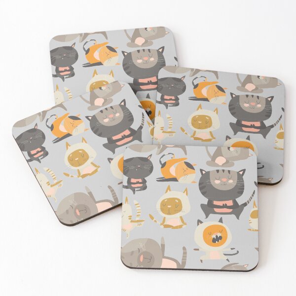 Item preview, Yoga Cats [Seamless Pattern] designed and sold by Kids-Playground.
