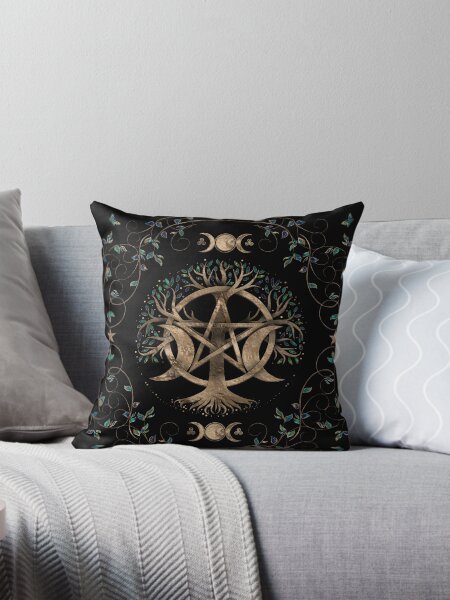 Item preview, Tree of Life Pentagram Moon Ornament designed and sold by k9printart.