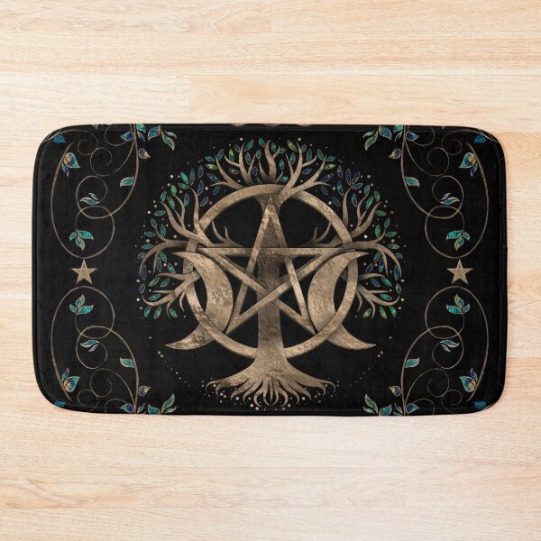 Item preview, Tree of Life Pentagram Moon Ornament designed and sold by k9printart.