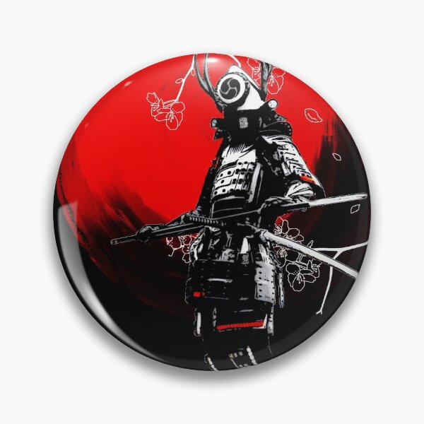Item preview, Samurai in rising sun, traditional samurai in sakura wind designed and sold by shodark.