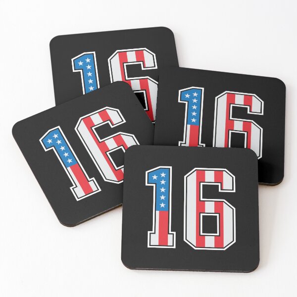 Item preview, 16 números con clase americana dieciséis bandera de Estados Unidos designed and sold by Urosek.