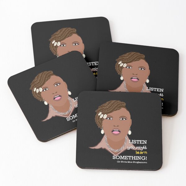 Item preview, Dr Shola Mos-Shogbamimu, Listen you might learn something! Piers Morgan interview, portrait quote designed and sold by Melanie-Palmer.