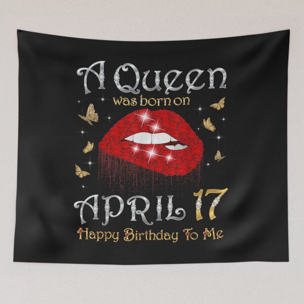 Item preview, A Queen Was Born on April 17, 17th April Queen Birthday T-Shirt designed and sold by Lukifo-Paladin.