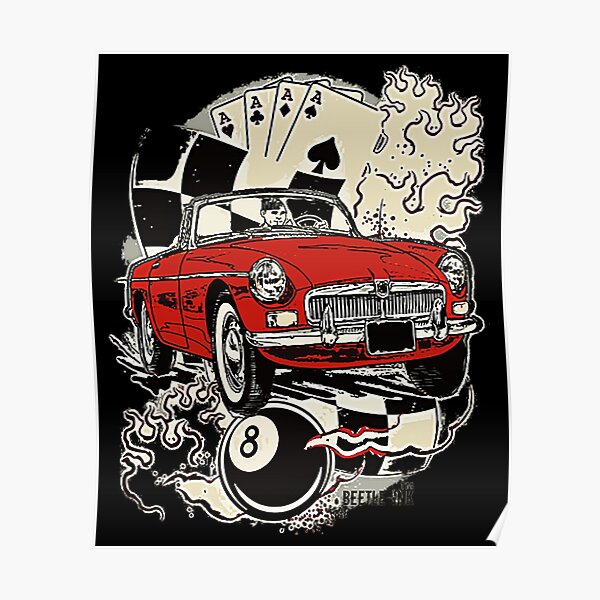 Mg Classic Car Aces High Poster