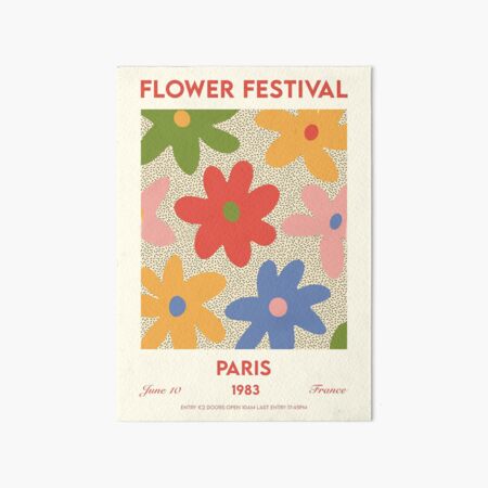 Flower festival paris Art Board Print