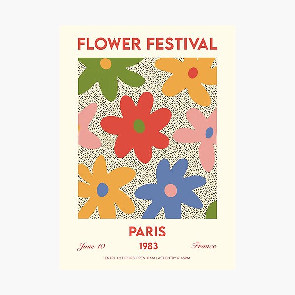 Flower festival paris Photographic Print
