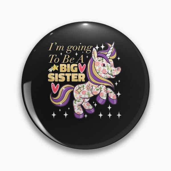 Item preview, Im Gonna Be Big Sister Pregnancy Announcemen Floral Unicorn T-Shirt designed and sold by Lukifo-Paladin.