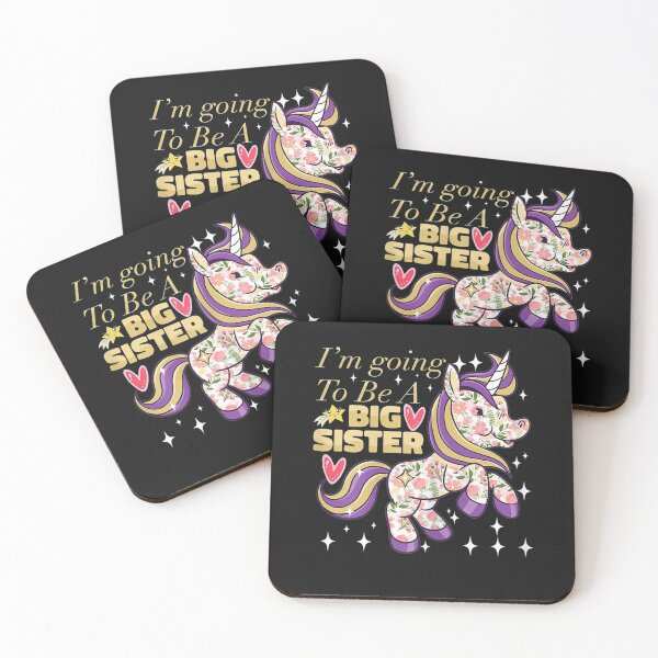 Item preview, Im Gonna Be Big Sister Pregnancy Announcemen Floral Unicorn T-Shirt designed and sold by Lukifo-Paladin.
