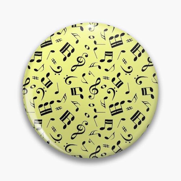 Item preview, Seamless pattern musical Notes on yellow background designed and sold by mashmosh.