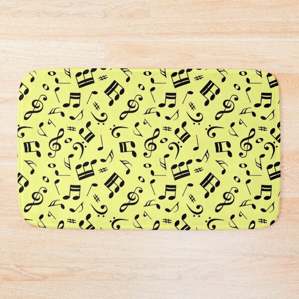 Item preview, Seamless pattern musical Notes on yellow background designed and sold by mashmosh.