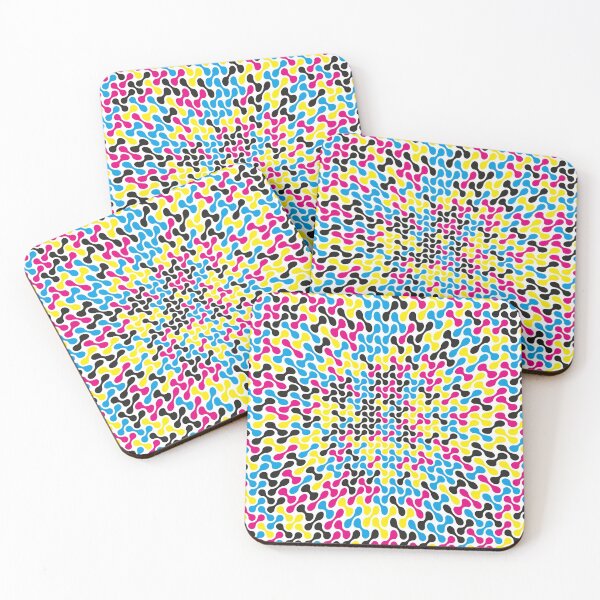Item preview, CMYK Warped Metaballs Pattern (White) designed and sold by John Uttley.
