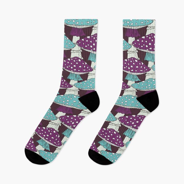 Item preview, Mushrooms magic hand drawn seamless vector pattern. designed and sold by Kizuneko.