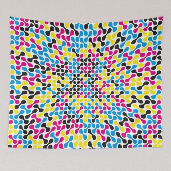 Item preview, CMYK Warped Metaballs Pattern (White) designed and sold by John Uttley.